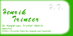 henrik trinter business card